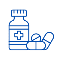 An Illustration of a medicine bottle and pills